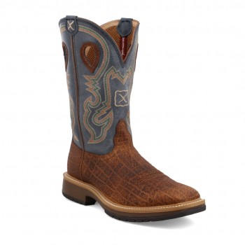 TWISTED X MEN'S 12" HORSEMAN, DISTRESSED SADDLE & PEACOCK (ALL SIZES SPECIAL ORDER)