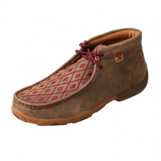 TWISTED X WOMEN'S DRIVING MOC - HIGH ANKLE, BOMBER/MAHOGANY